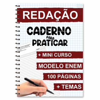 Caderno de redação Enem  + temas de redações 2025 em Oferta na Shopee