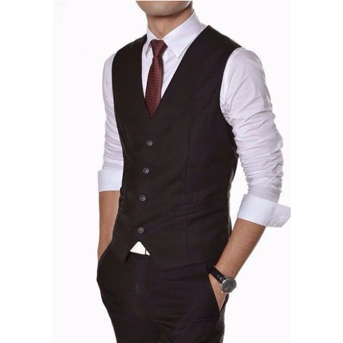 Colete Social Masculino Preto 4 botões o toque de Classe que você precisa
