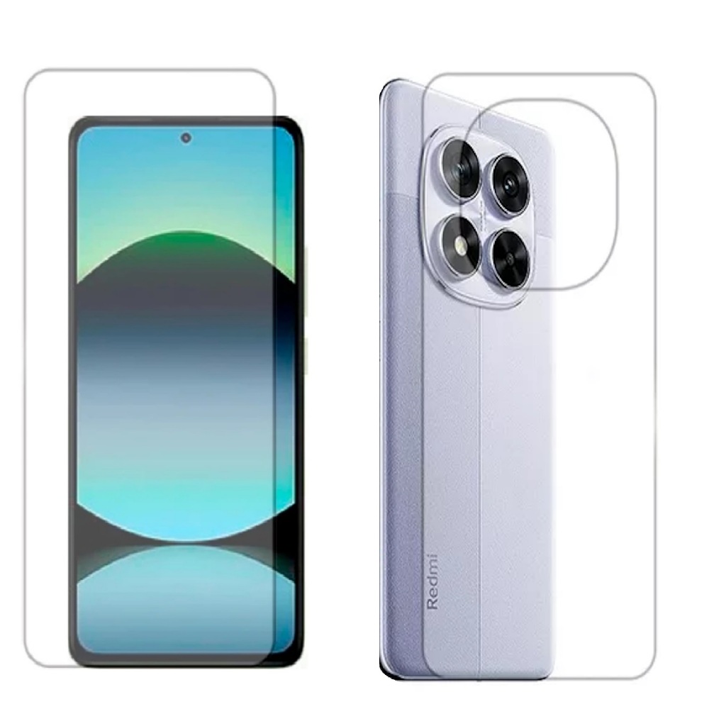 Película Nano Gel Clear Frontal + Verso Para Redmi Note 14 Note 14s /Note 14 Pro Pro+ 5G / Redmi 14C