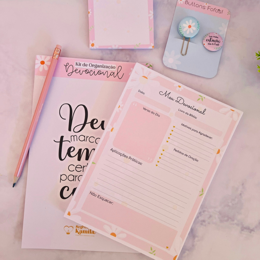 Bloco Planner Devocional Meu tempo com Deus A5 - 50 folhas