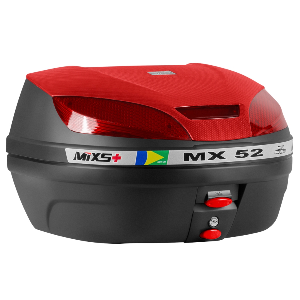 Baú Bauleto Traseiro Moto Motoboy 52 Litros MIXS MX 52 Com Lente Refletora - Spare Parts and Accessories for Vehicles