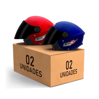 Kit Capacete Moto Aberto Masculino e Feminino Pro Tork New Liberty 3 Three Viseira Fumê Vermelho em Oferta na Shopee