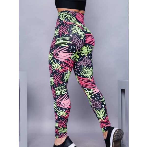 Kit 3 Legging Feminina Calça Suplex Academia Estampadas Caminhada Fitness