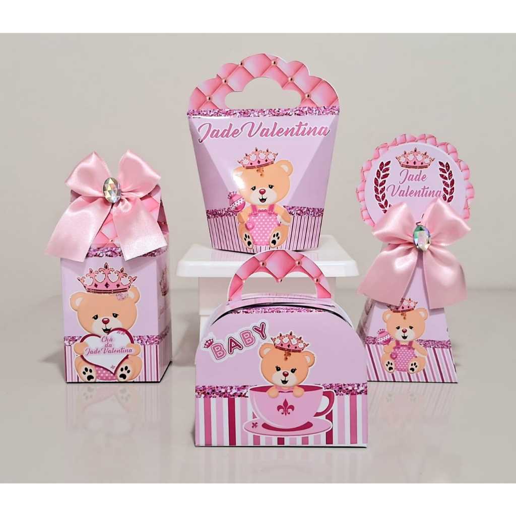 Kit Festa Ursinha Princesas - Realeza - Personalizados - Lembrancinhas - Festa Infantil - Aniversário / PEGUE E MONTE