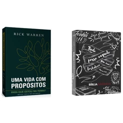 Kit Uma Vida Com Propósito + Bíblia Sagrada | NVI | Jovem Cristão