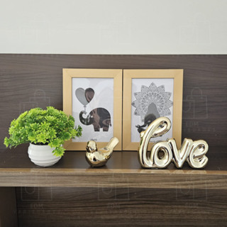 Kit Decoração Sala Elegante Rack Dourado Luxo Sofisticada Porta Retrato Vasinho Enfeite De...