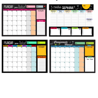 Quadro Lousa Planner De Metal Organizador Tarefas E Metas Com Caneta e Apagador em Oferta na Shopee