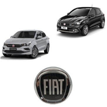 EMBLEMA GRADE - LOGO FIAT PRETO (ARGO 2017/2020, CRONOS 18/19, DUCATO,FREEMONT(C/COLA 3M)