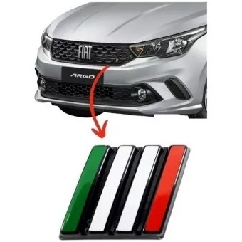 Logotipo Frontal Grade Bandeira Itália Fiat 2020