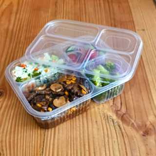 24 Marmitas 1200ml 4 Divisórias c/Tampa para Delivery Freezer e Microondas Reutilizável em Oferta na Shopee