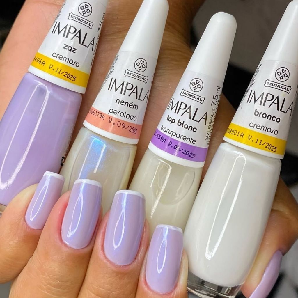 Kit 4 Esmaltes Impala Lilás Perolados Clássicos Mais Vendidos