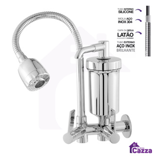Torneira Gourmet Com Filtro Parede Pia Cozinha Luxo Bancada 1/4 De Volta em Oferta na Shopee