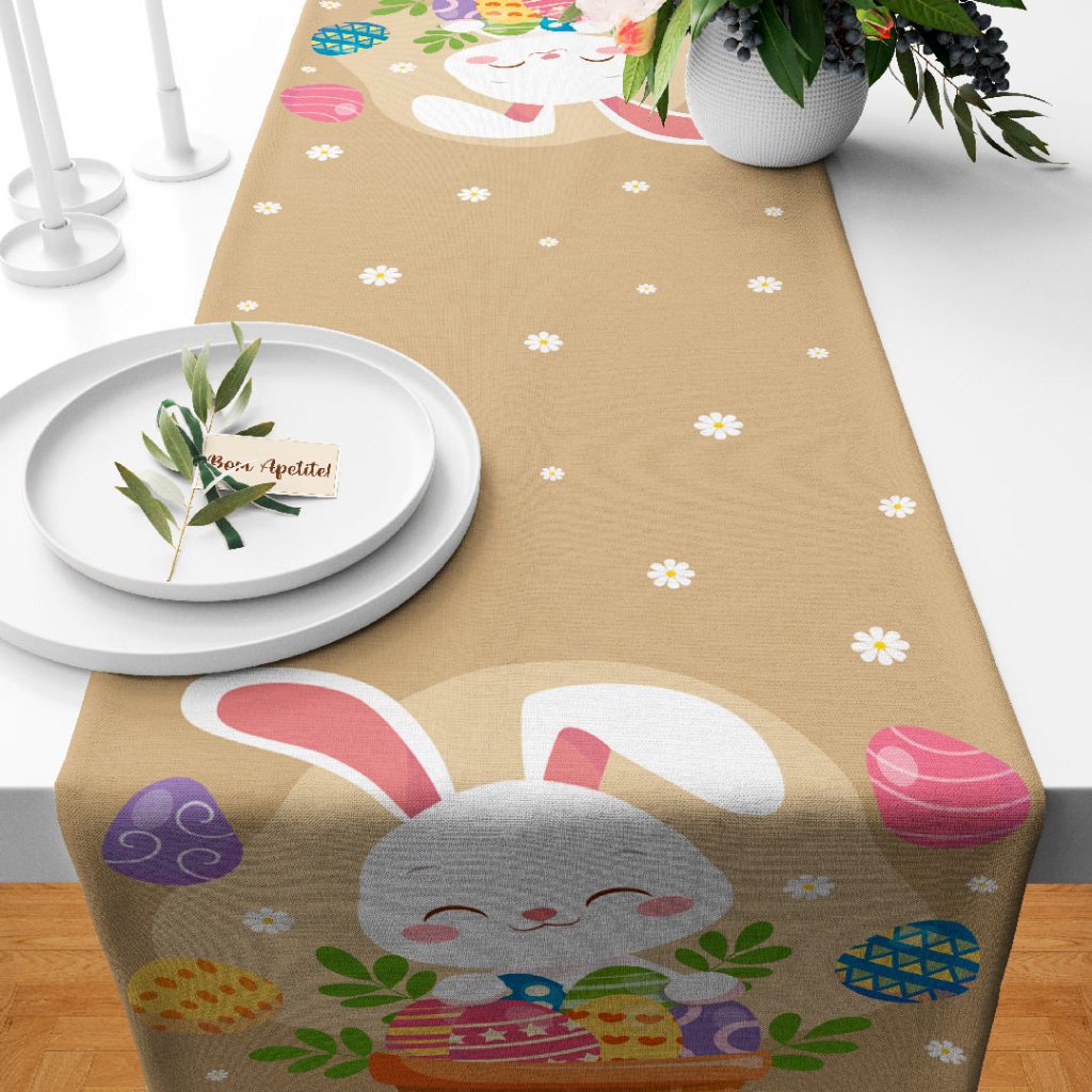 Trilho Caminho de Mesa Decorativo Páscoa 110X35cm Coelho Branco FABRICANTES! em Oferta na Shopee
