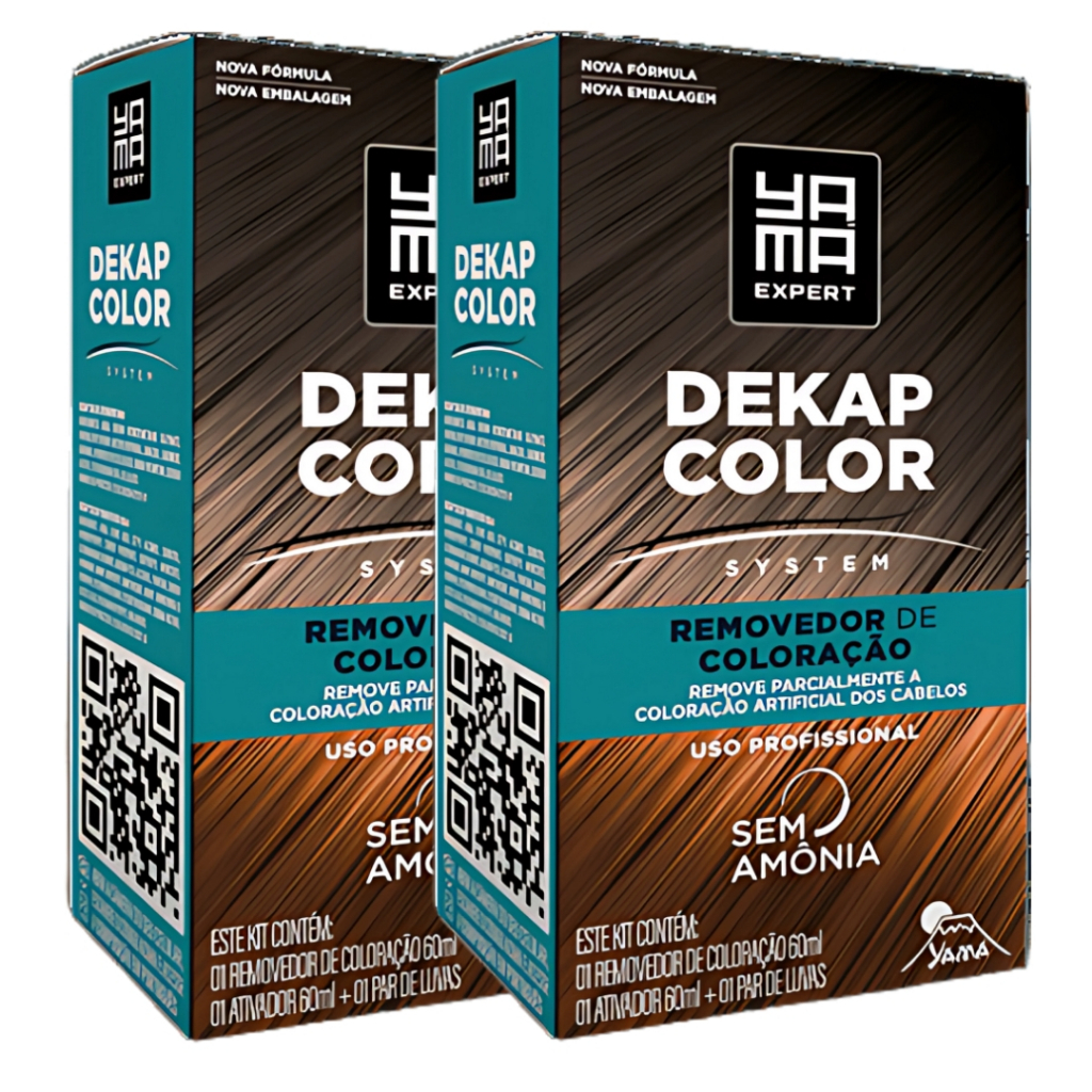 Kit 2 DekapColor Yama Removedor De Coloração Capilar Cabelo Profissional Sem Amonia 120ml
