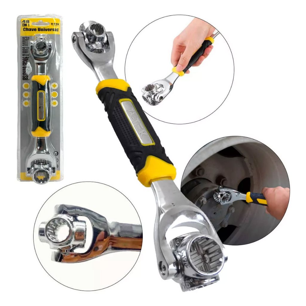 Chave Tigre 48 Em 1 Multifuncional 360° Universal Soquete Profissional