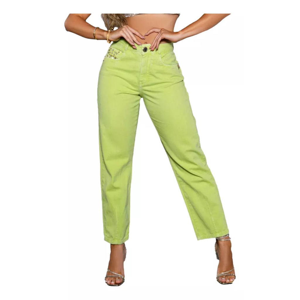 Calça Mom Pit Bull Jeans Pitbull 66919 Lançamento
