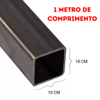 METALON 100X100 MM BARRA DE AÇO 10X10 CM - 1 PEÇA DE 1 METRO - ESPESSURA 2MM