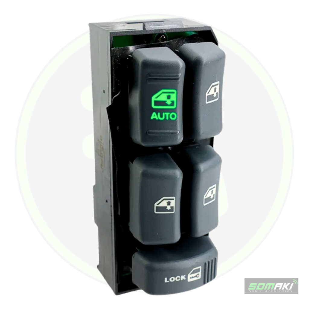 Comando Controle Botao Vidro Eletrico S10 Blazer 1995 a 2005 Quadruplo 4 Portas