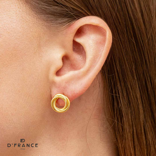 Brinco Ninho Dourado Banhado a Ouro 18K - D France Semijóias em Oferta na Shopee