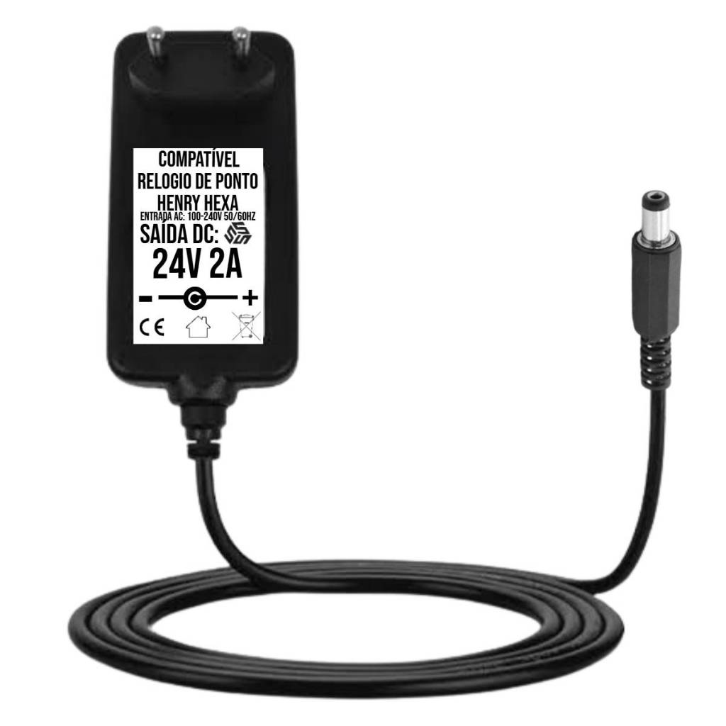 Fonte 24v 2a Compativel Relógio De Ponto Henry Hexa em Oferta na Shopee