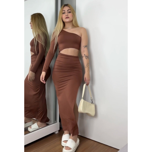 Vestido Feminino Vestido Mula Manca Vestido Longo Manga Unica Vestido Festa Grecia FRETE GRATSI