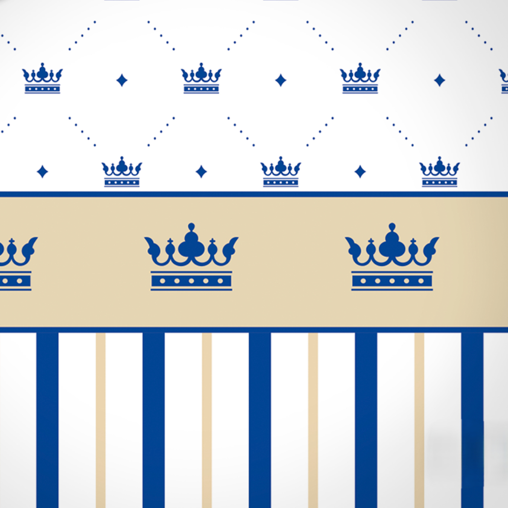 Papel De Parede 3M Quarto Bebê Infantil Príncipe Azul E Dourado Menino Autocolante Adesivo para Sala em Oferta na Shopee