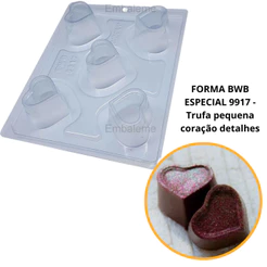 1~4 Formas Bwb Trufa Pequena Coração Detalhes C/ Silicone Trufa 70G Cod-9917 (Bwb Especial) (CHOCO)