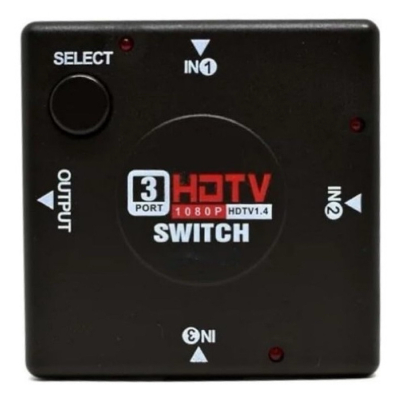 Switch Hub Divisor 4 Portas Hdmi 1.3 1080p Full Hd Ps3 Ps4