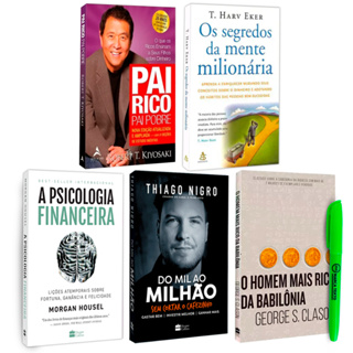 Kit 5 Livros Os Segredos da Mente Milionária + Homem Mais Rico da Babilônia + Pai Rico Pai Pobre... em Oferta na Shopee