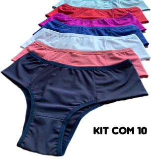 Kit Calcinhas Dia a Dia Cós Medio Segura Barriga Conforto Pós Parto Pala Dupla em Oferta na Shopee