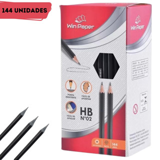 Caixa de Lápis Preto Grafite Com 144 Unidades Hb02 Sextavado Resistente Lápis de Escrever em Oferta na Shopee
