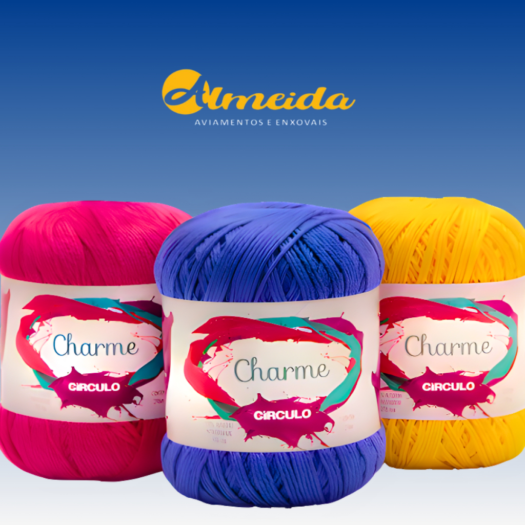 Fio Linha Charme Círculo Cores Lisas 150g em Oferta na Shopee