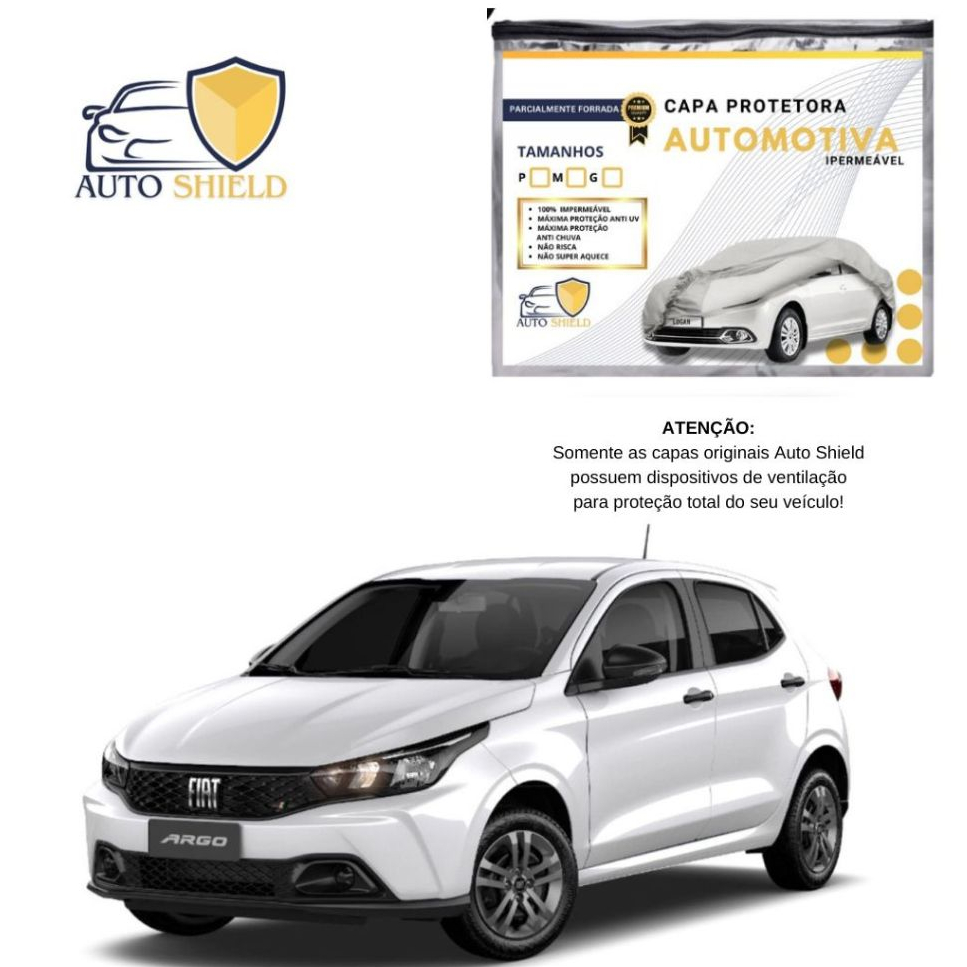 Capa Para Carro Fiat Argo Com Proteção UV  Protege de Sol / Chuva / Poeira ( P ) - Auto Shield