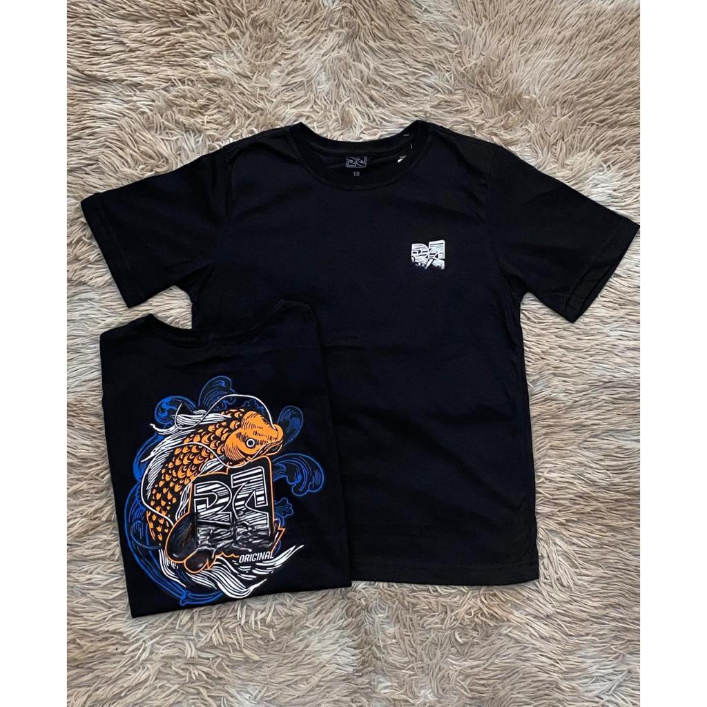 Camiseta Algodão Infantil Estampa Da Carpa em Oferta na Shopee