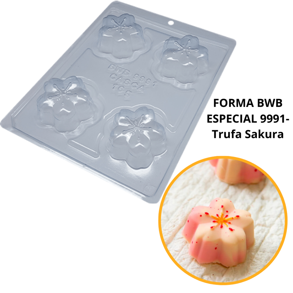 1~4 FORMA SILICONE BWB TRUFA SAKURA 70g ( 3 PARTES) CÓD.:9991. (CHOCO) em Oferta na Shopee