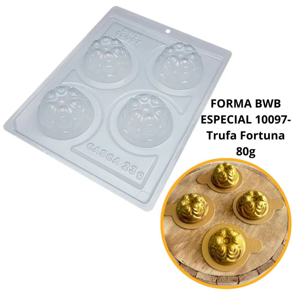 1~4 Formas Bwb Silicone Doces Finos Trufa Fortuna 80G Cod-10097 (Bwb Especial) (CHOCO)
