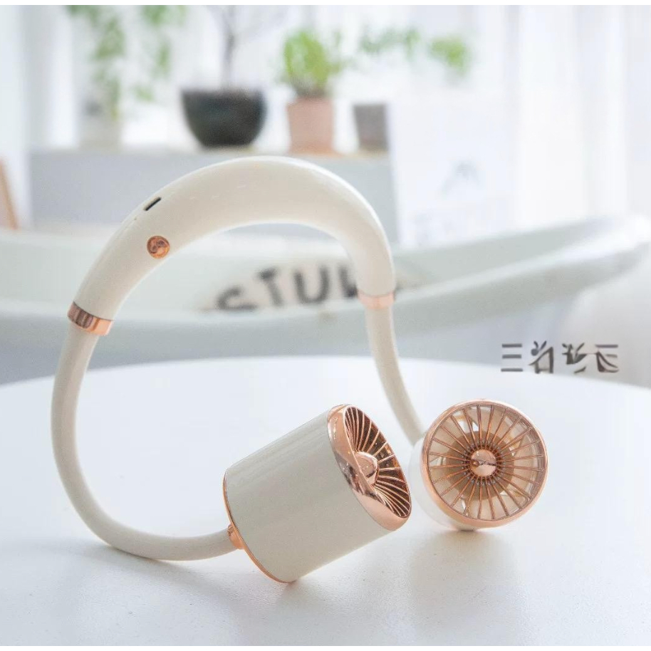 Mini Ventilador De Pescoço LED Portátil Com Pendurado