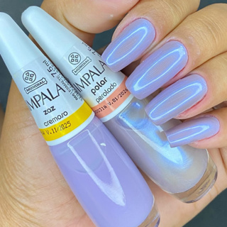 Kit 2 Esmaltes Impala Lilás e Perolado Clássicos Mais Vendidos Cintilante p/ Madrinhas Manicures em Oferta na Shopee