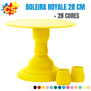 Boleira Royale Lisa 28 CM  Suporte para Bolo- Decoração -Varias Cores em Oferta na Shopee