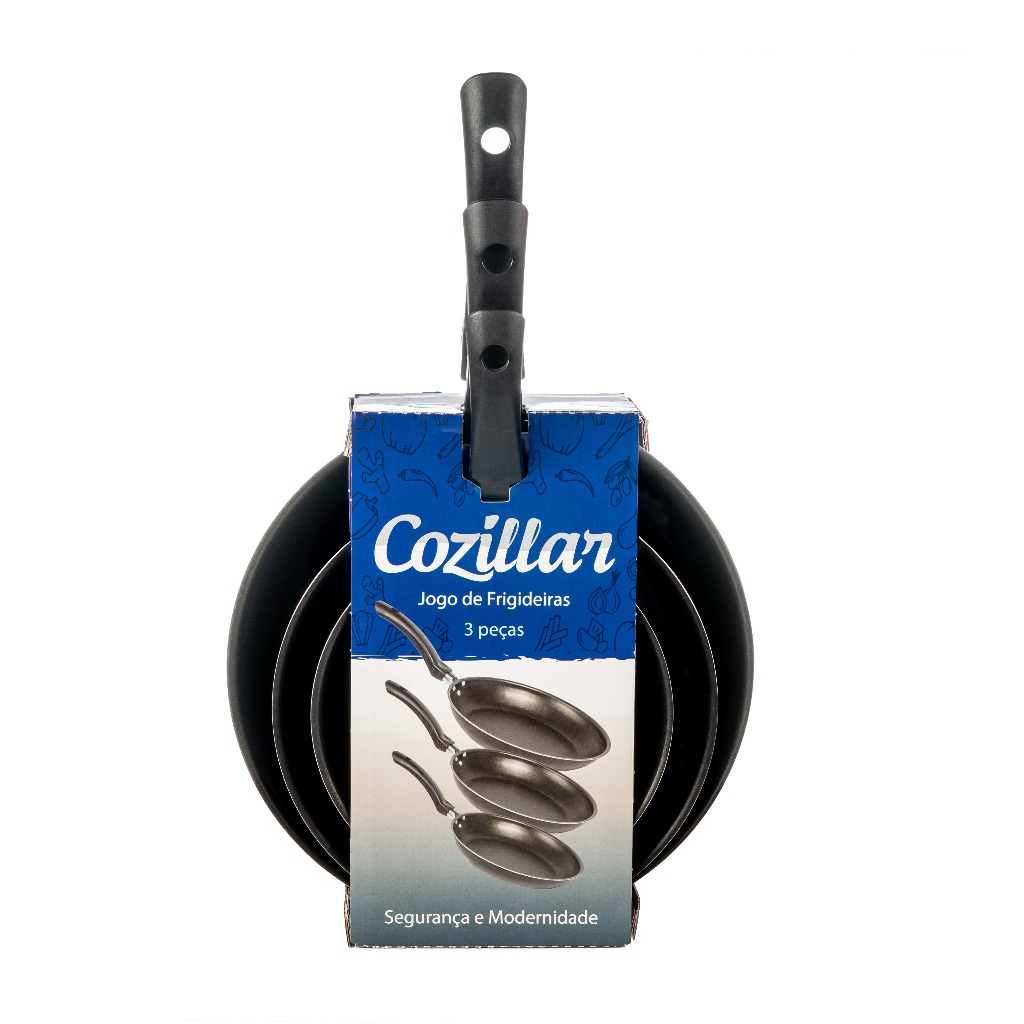Conjunto Frigideira 16 20 24 Kit Antiaderente Caixa Para Presente.