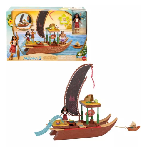 Disney Moana 2 Barco Com Boneca E Acessórios - Mattel Jbt54 em Oferta na Shopee
