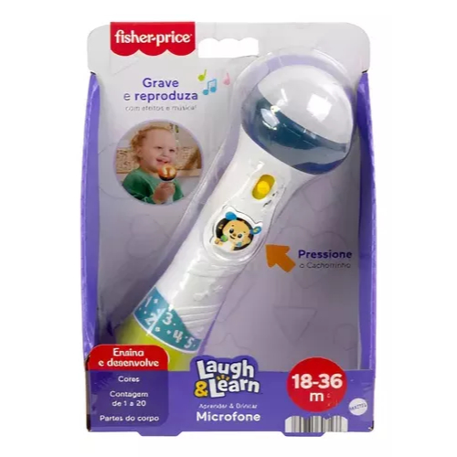 Fisher Price Microfone Aprender E Brincar - Mattel Jfw55 - Mom & Baby