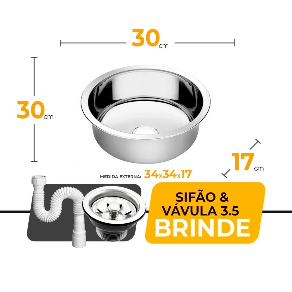 Cuba de Pia Inox Pequena: Onde Comprar | BuscaProdutos