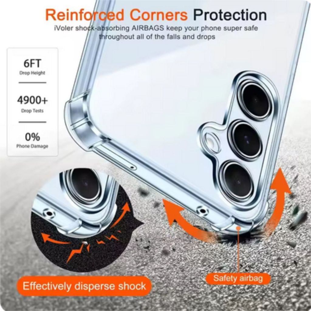 Kit Capa para Samsung Galaxy A16 + Película Vidro 3d Cantos Reforçados Impacto Capinha Pontas anti Choque