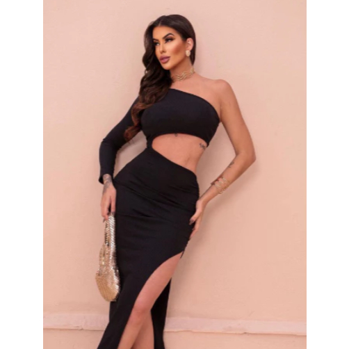 Vestido Feminino Vestido Mula Manca Vestido Longo Manga Unica Vestido Festa Grecia DIRETO DA FABRICA