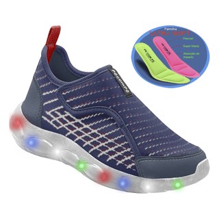 Tênis Infantil Menina Bubble Led Macio e Confortável Pé com Pé em Oferta na Shopee