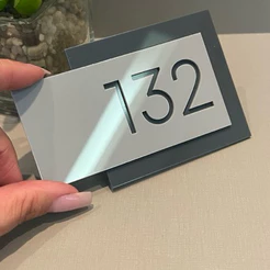 Placa de Acrílico Numero Porta Apartamentos Escritório Salas
