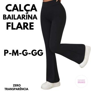 Calça Legging Bailarina Flare Modela bumbum Cintura Alta Promoção em Oferta na Shopee