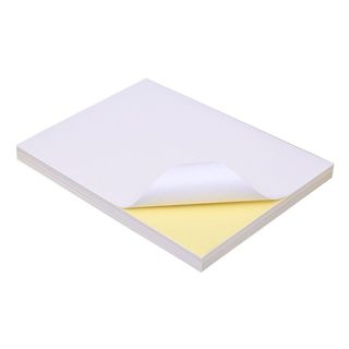 Papel Adesivo A4 Branco Fosco 115g Etiqueta Pacote com 100 Folhas