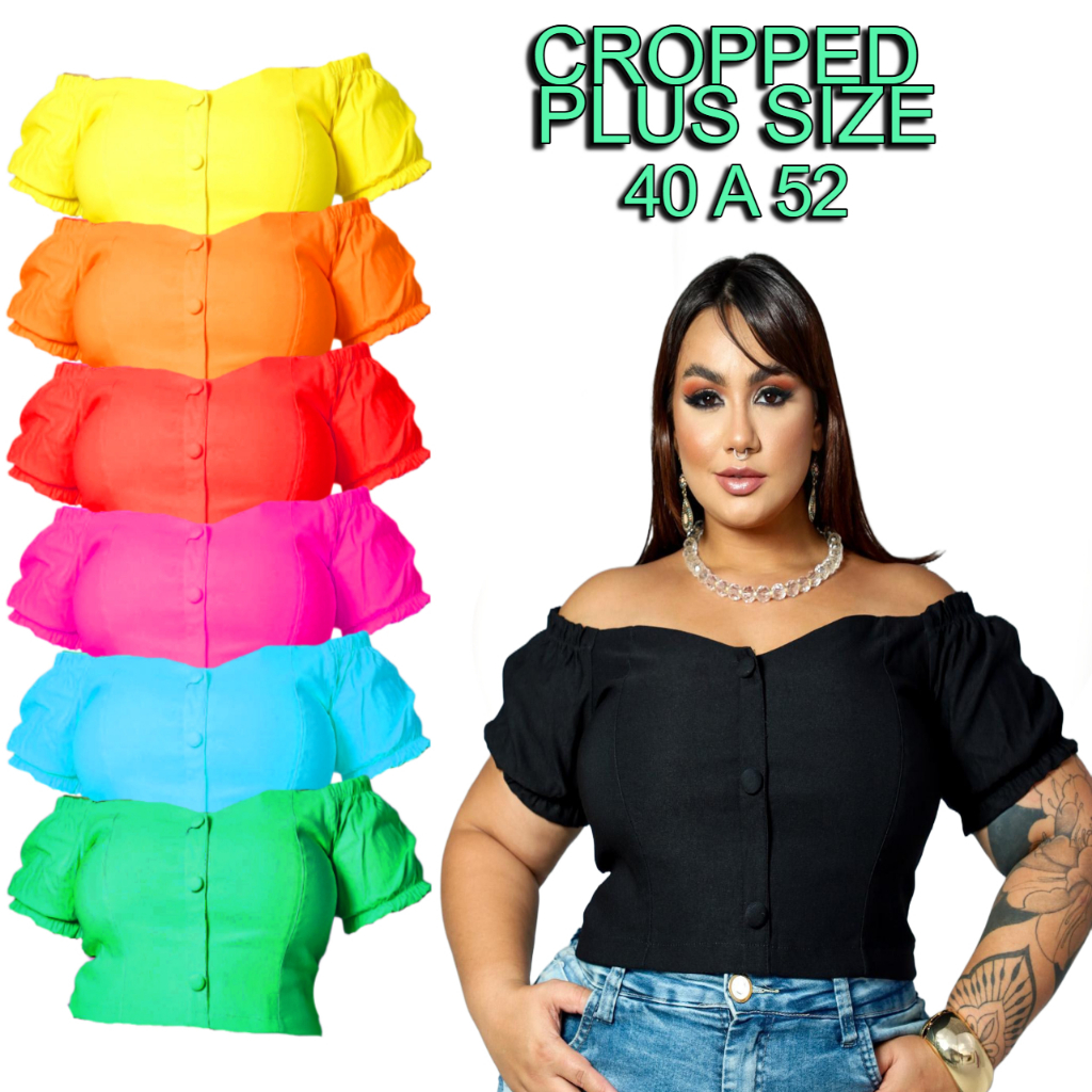 Cropped Plus Size Ciganinha: Onde Comprar | BuscaProdutos